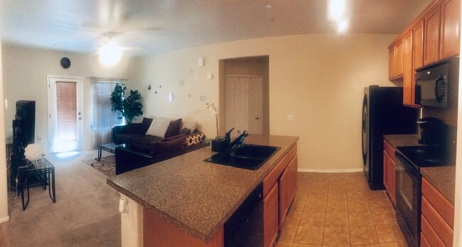 Kitchen with granite counter tops