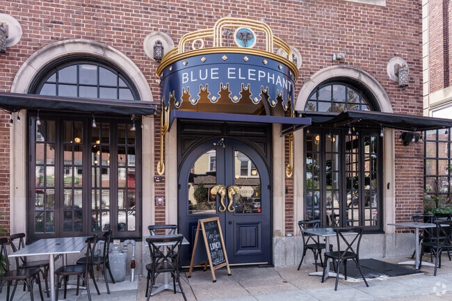It's hard to miss the elaborate ornamentation at the Blue Elephant in Radnor.