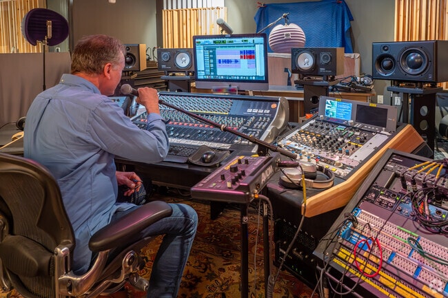 The Westport Library in Westport Village has state-of-the-art equipment locals use to record podcasts.