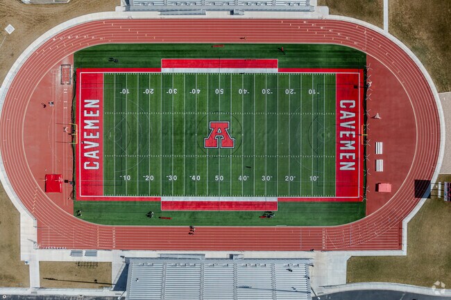 American Fork High School in American Fork has a colorful football field.
