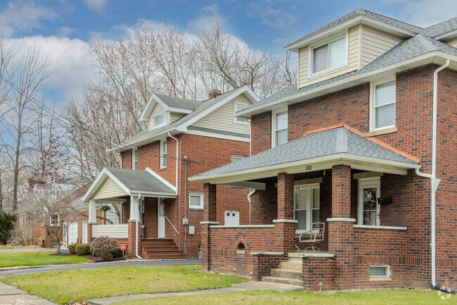 Brick traditional minimal homes in North End neighborhood are very charming and well-kept.