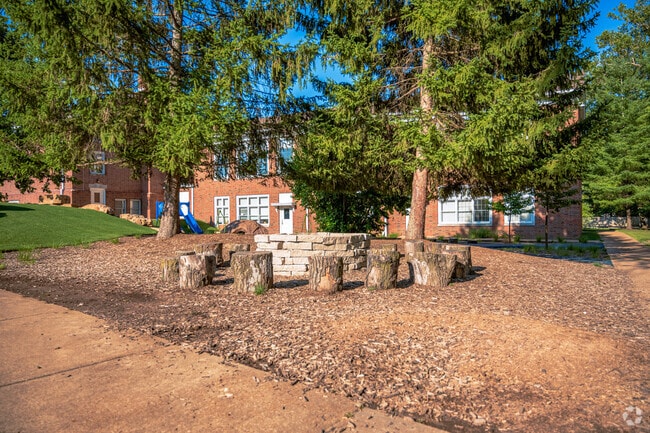 Outdoor learning area near playground at Reed Elementary.