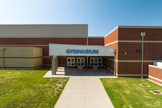 This is the entrance to the gymnasium at Eisenhower High School.
