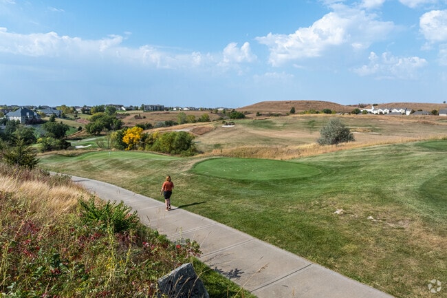 There are walking paths throughout Grand Mere that connect the neighborhoods to the golf course.