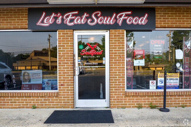 Let's Eat Soul Food is a family-owned soul food restaurant located near the Hayti District.