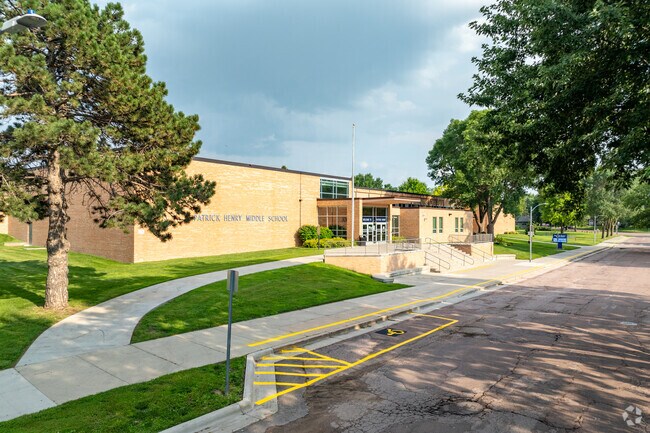 Patrick Henry Middle School can be found a block south of St Mary Church.