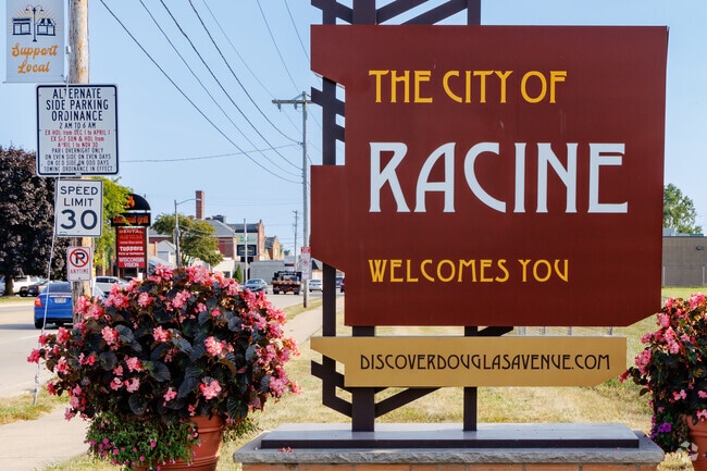 Racine’s Cedar Bend neighborhood is surrounded by green space.