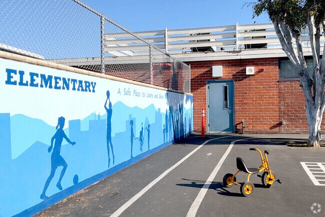 The Blacktop Playground and Mural of Davis Elementary