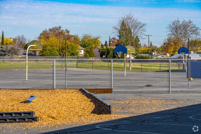 Children can learn basketball at Sierra View Elementary School.