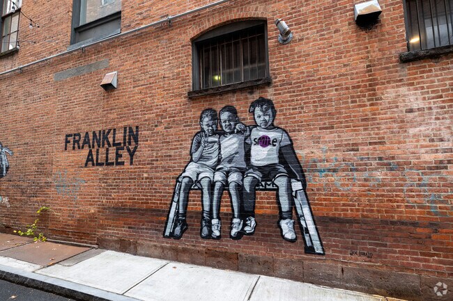 Franklin Alley is loaded with art from local artists.