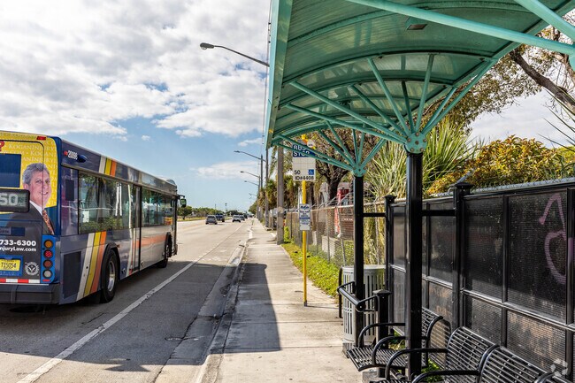 Transportation is available at all hours in the Highland neighborhood.