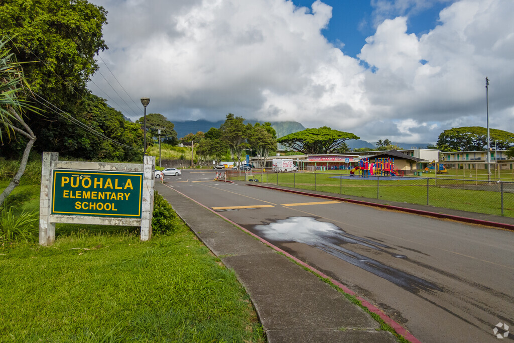 Immerse in a world of flourishing creativity at Puohala Elementary's art-filled green campus.