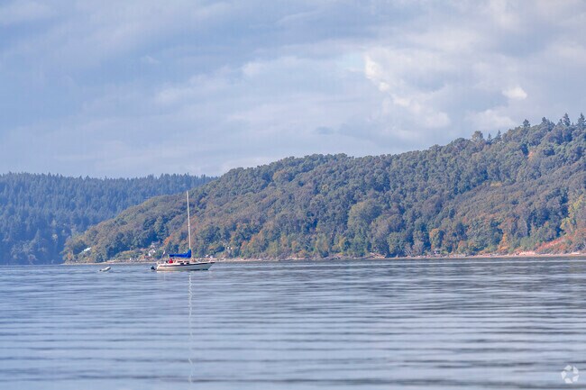 Sailing is a common sight to see along the coast of Dash Point State Park.