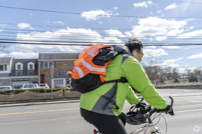 Bicycle lanes are plentiful in Cos Cob.