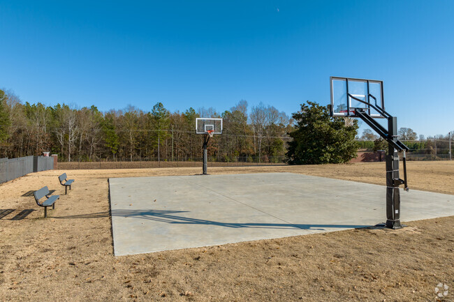 Magnolia Heights School in Senatobia has an outdoor basketball court.