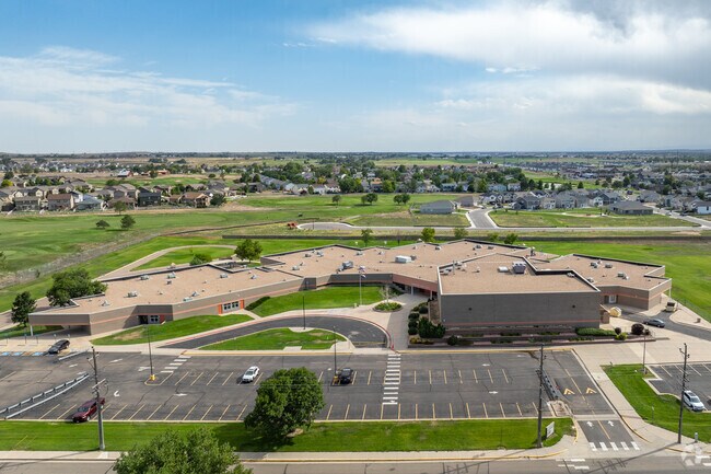 Twombly Elementary School offers a sprawling campus when viewed from above.