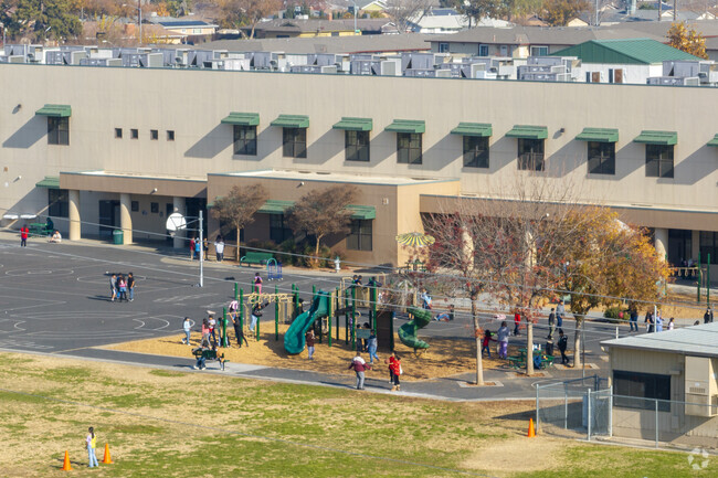 The playground at Mario G. Olmos Elementary School in Fresno.