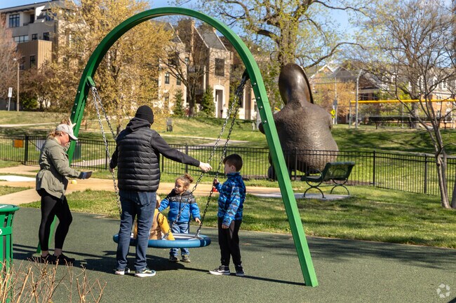 Clayton kids enjoy the imaginative playground in Shaw Park.