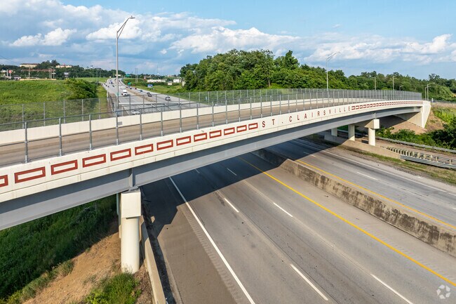 Saint Clairsville even has cool bridges that cross Interstate 70.
