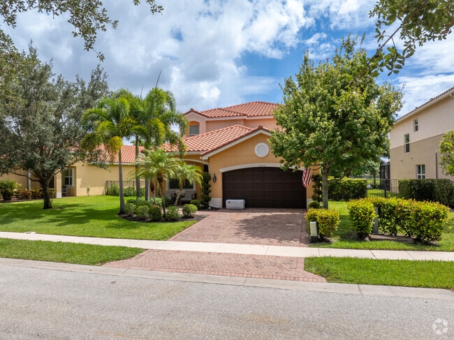 In Canyon Trails, mediterranean exteriors often feature terracotta roofs and paved driveways.