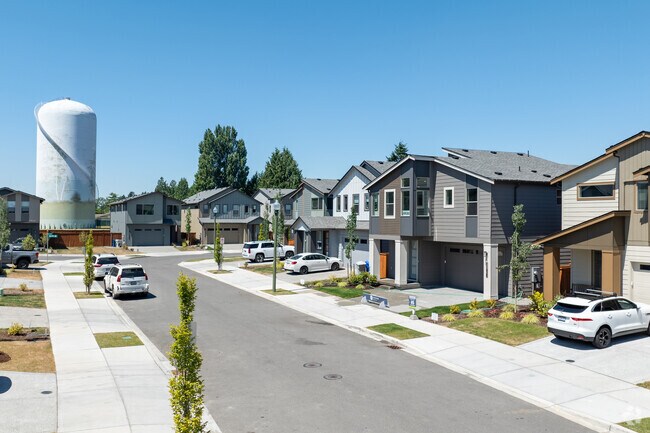 Recently built contemporary single family homes can be priced at over $1 million in East Hill.