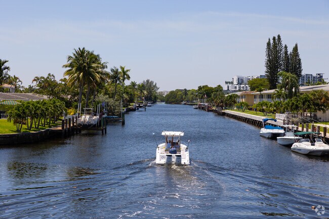 Canals are running through the entire neighborhood of Garden Isles