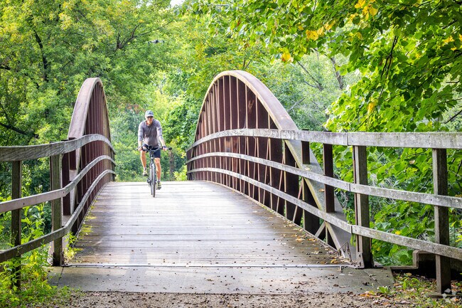 In Ryerson Conservation Area, you can enjoy biking or hiking along six miles of wooded trails.