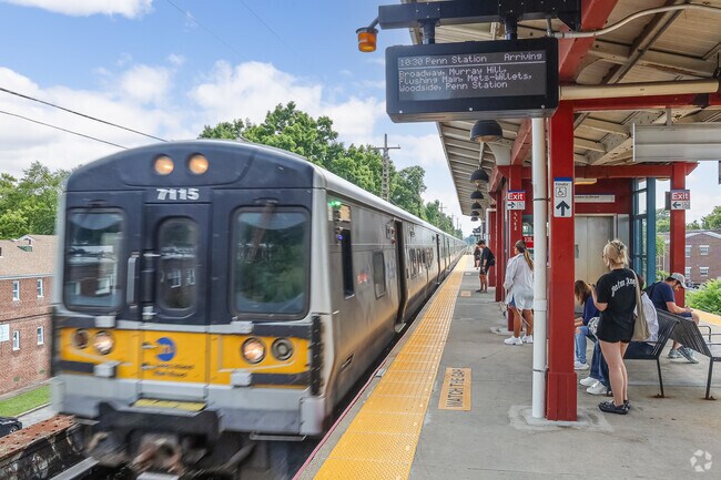 Auburndale is 50 minutes away from Penn Station in Manhattan.