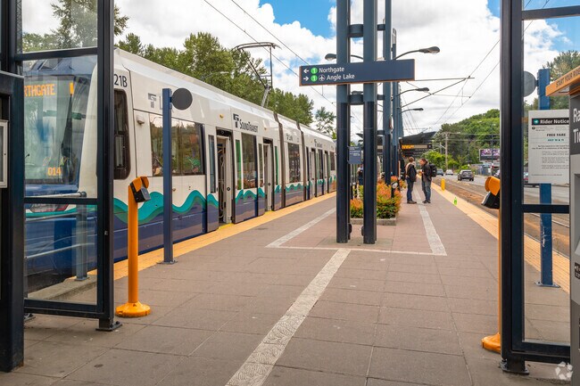 Light rail stops along Martin Luther King Jr. Way connect Dunlap to Seattle.