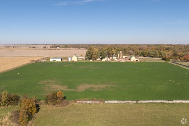 Farmland lines the roads throughout Somonauk, offering picturesque rural views.