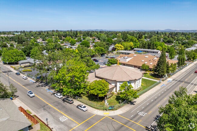 Orangevale Adventist School offers a sprawling campus when viewed from above.