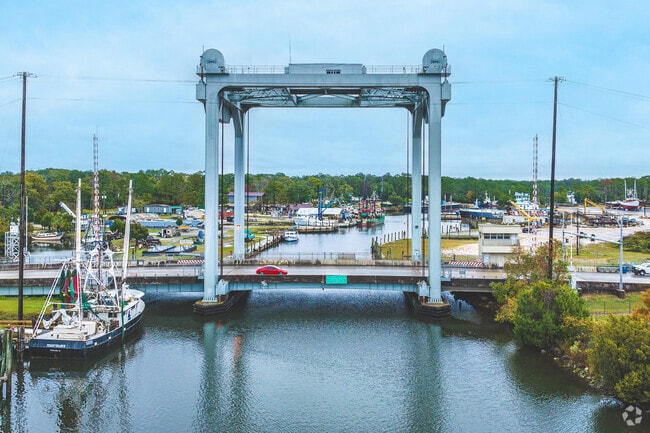 Bayou La Batre has a drawbridge for taller vessels minutes from Coden.