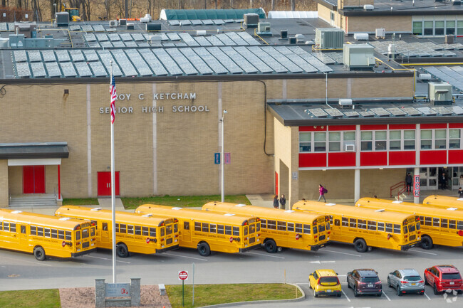 Roy C. Ketcham Senior High School serves students grades 9 through 12.