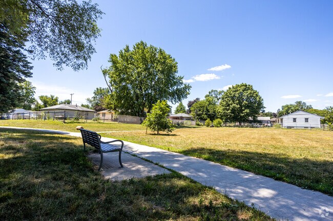 Belle M Turner Park has many shaded spots so Highland Park residents can relax.