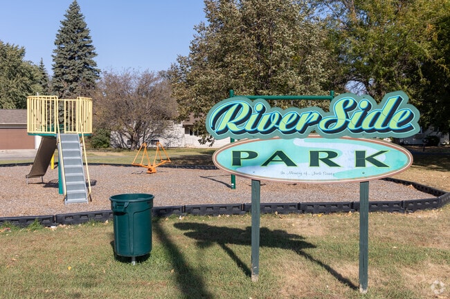Riverside Park is a tiny neighborhood playground inside the Pinewood area of West Fargo.