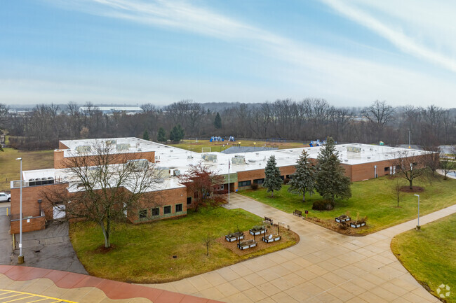 Bishop Elementary aerial.