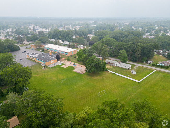 Brown School is placed strategically around local homes in Schenectady,
