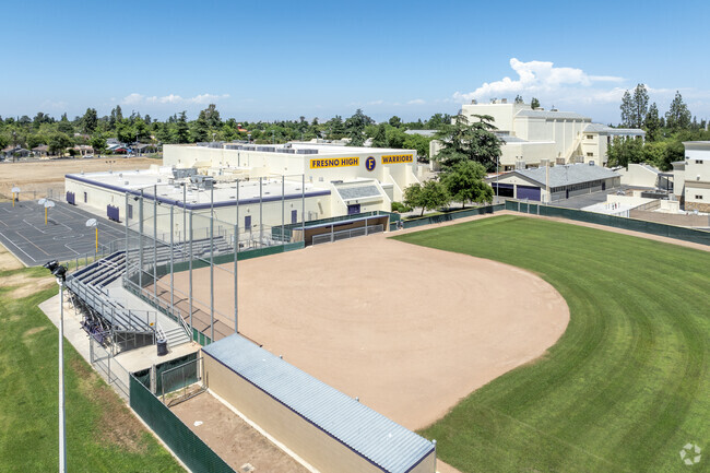 The baseball field at Fresno High School.