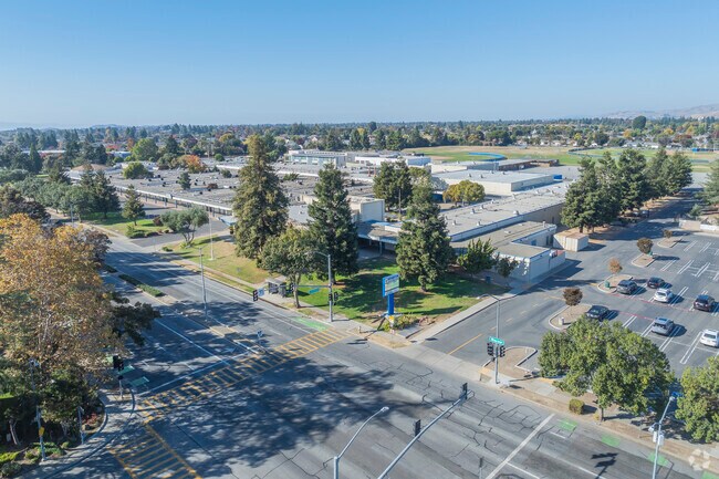 Weibel's Irvington High School has a large campus with lots of academic activities.