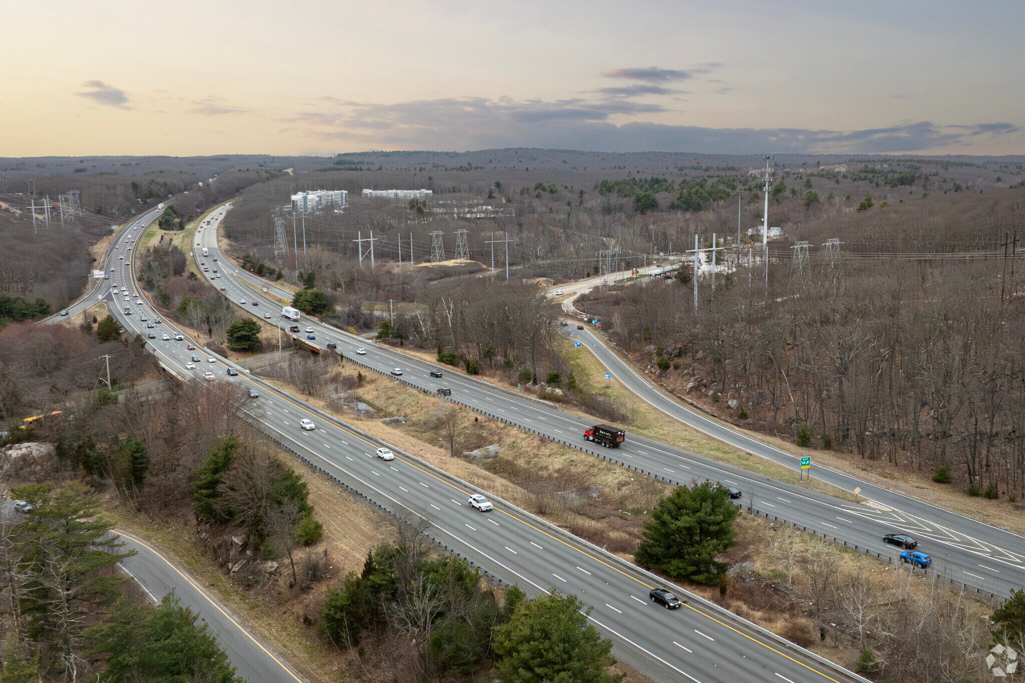 Residents can easily access Interstate 495 right near Upton, Massachusetts.