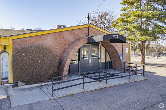 A sunny day at Excel Academy, Public High School, Mar Lee, Denver CO.