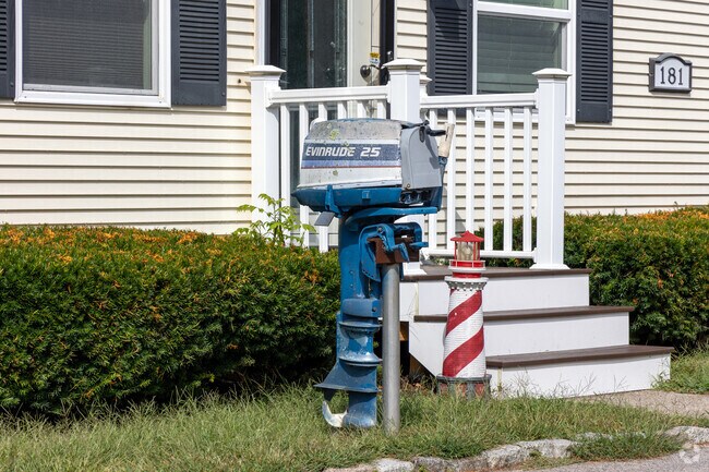 A maritime legacy in the Apponaug-Nausauket neighborhood is highlighted by this quirky mailbox.
