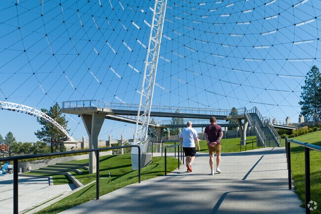 The riverfront pavilion turns into an amphitheater for concerts and events.