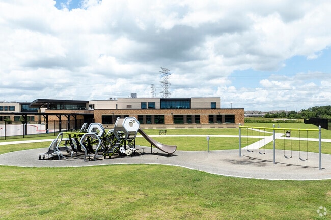Autumn Creek Elementary School has various playgrounds where the students can run and play.