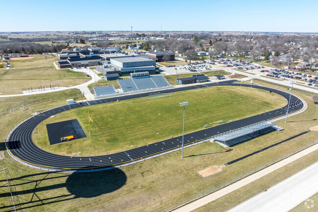 The football stadium fills up on Friday nights in the fall.