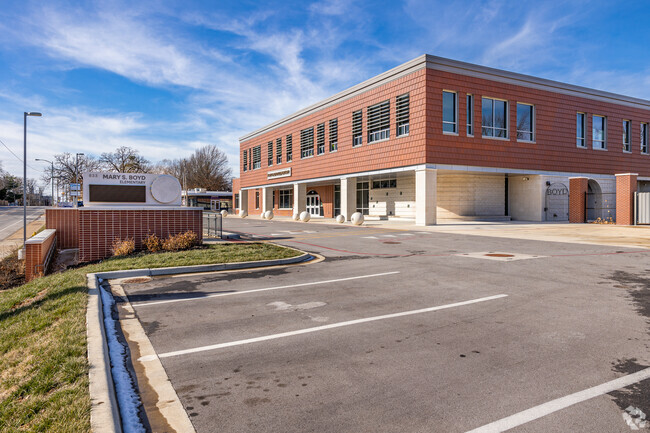 Outside of Boyd Elementary School and parking lot