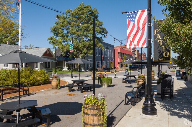 Enjoy a drink or play a game of cards at The Patio, located on Main Street.