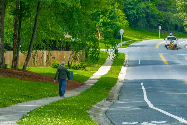 There are sidewalks through many of the streets in Silverwood neighborhoods.