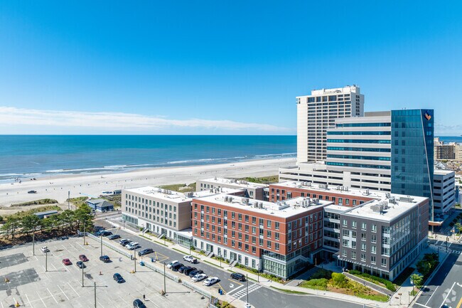 Stockton University campus in Lower Chelsea sits right on the beach.