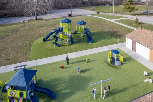 Overview of Ziegler Park Playground in Fairfax, OH.